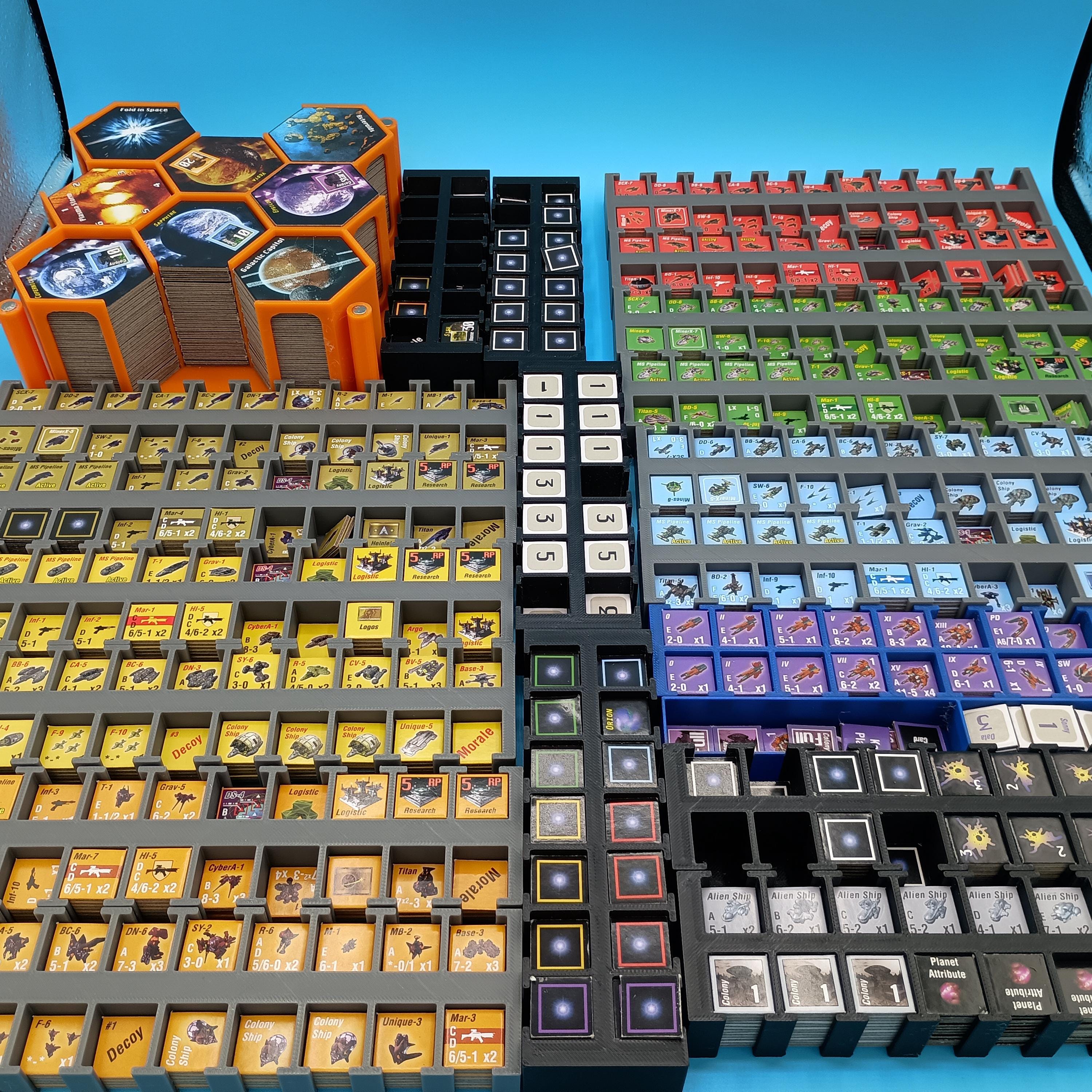Space Empires 4X Organizer: All Expansions Compatible, Board Game Insert