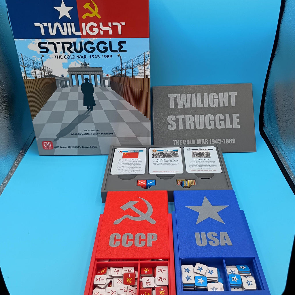 Twilight Struggle Organizer Insert with Sliding Lids