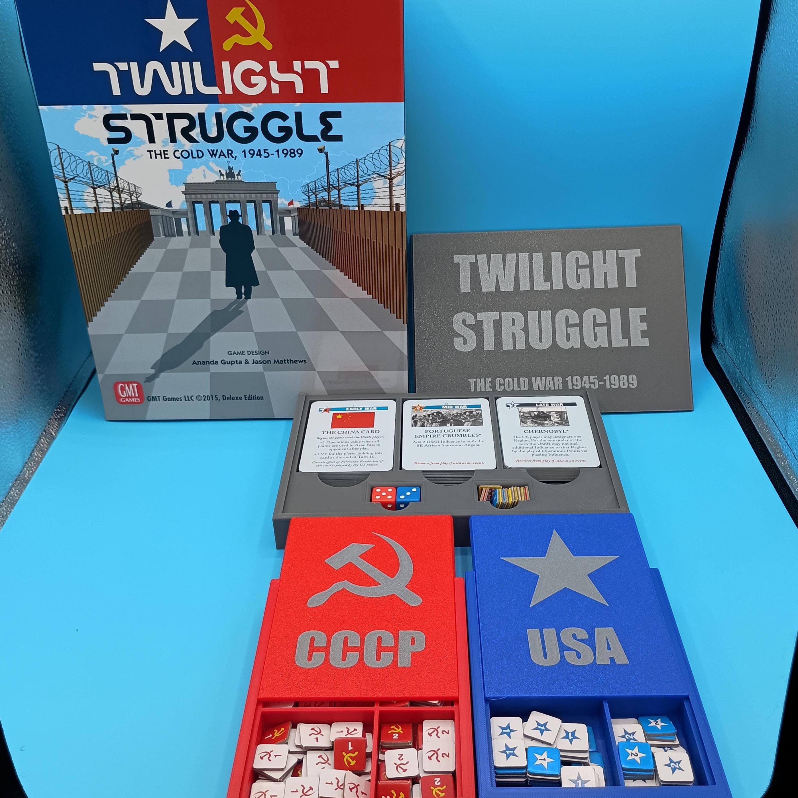 Twilight Struggle Organizer Insert with Sliding Lids