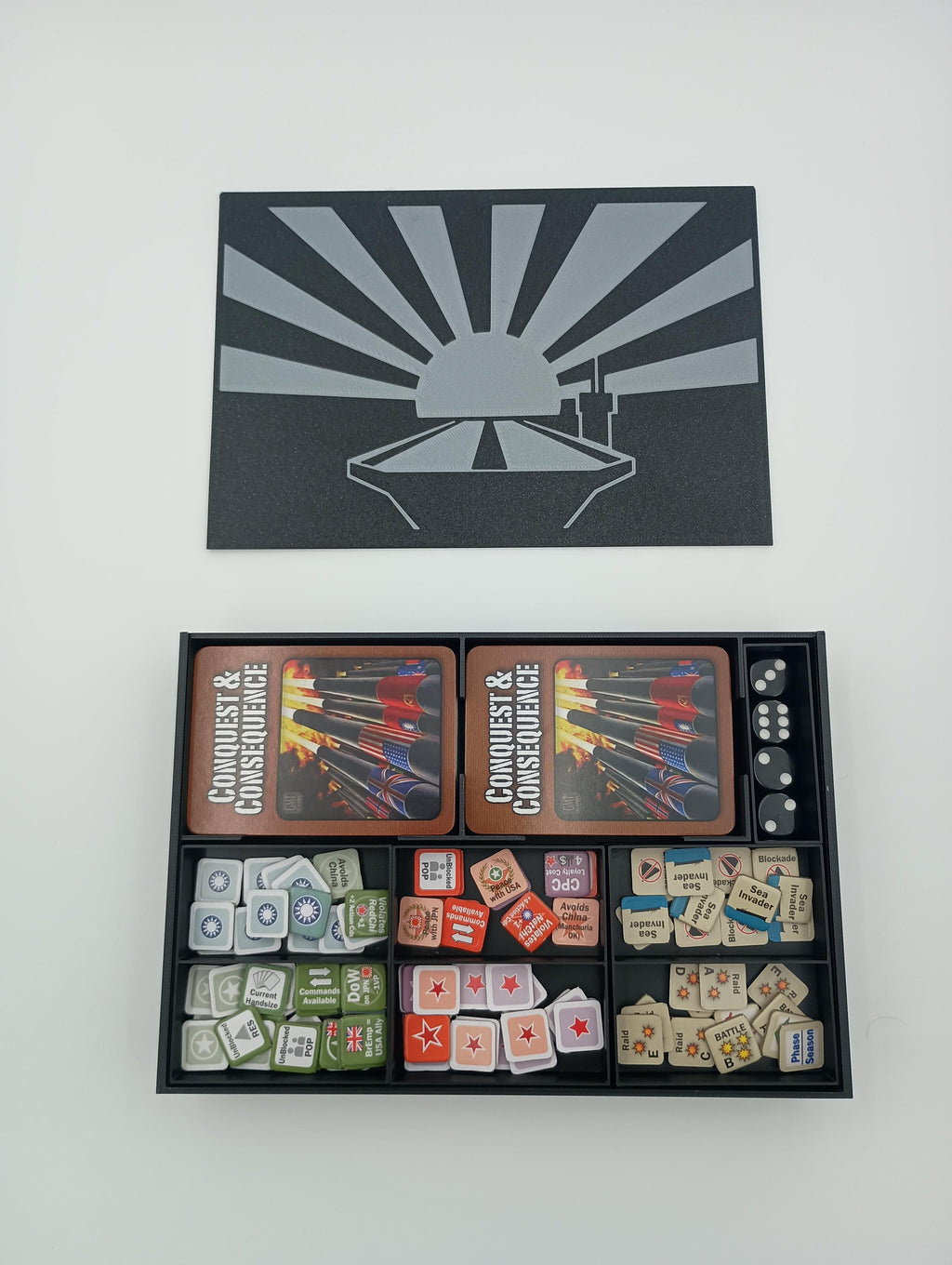 Conquest & Consequence Game Storage Organizer