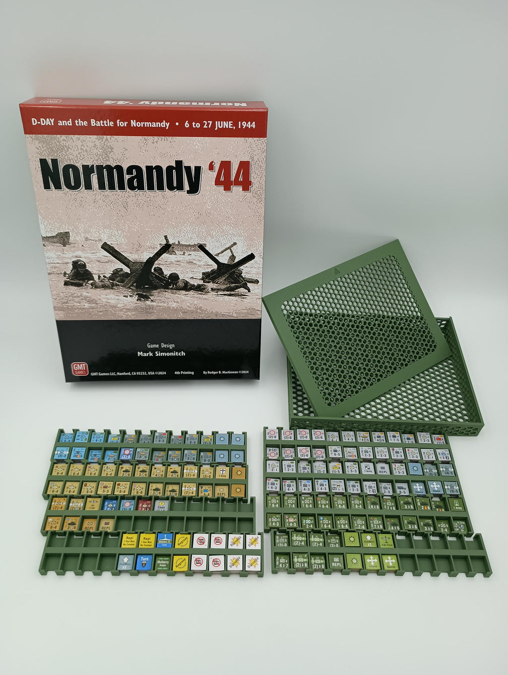 Normandy 44 Counter Organizer: Wargame Storage Insert for Mark Simonitch Games