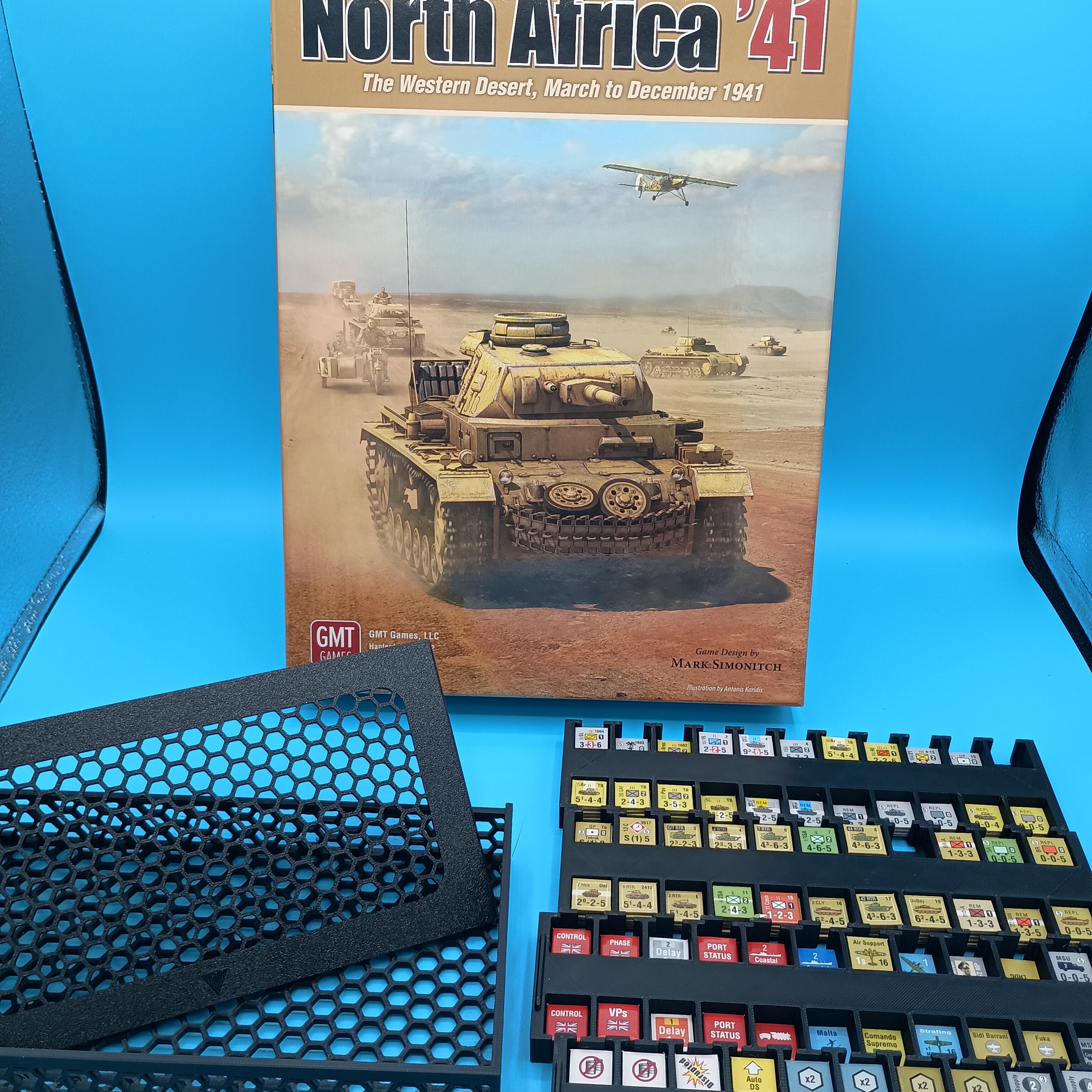 North Africa 41 Insert/Organizer Wargame Counter Storage Solution for Mark Simonitch / GMT Games