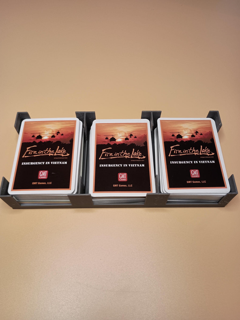 3 Card Deck Holder / Insert fits GMT Game Boxes and Standard Poker Cards