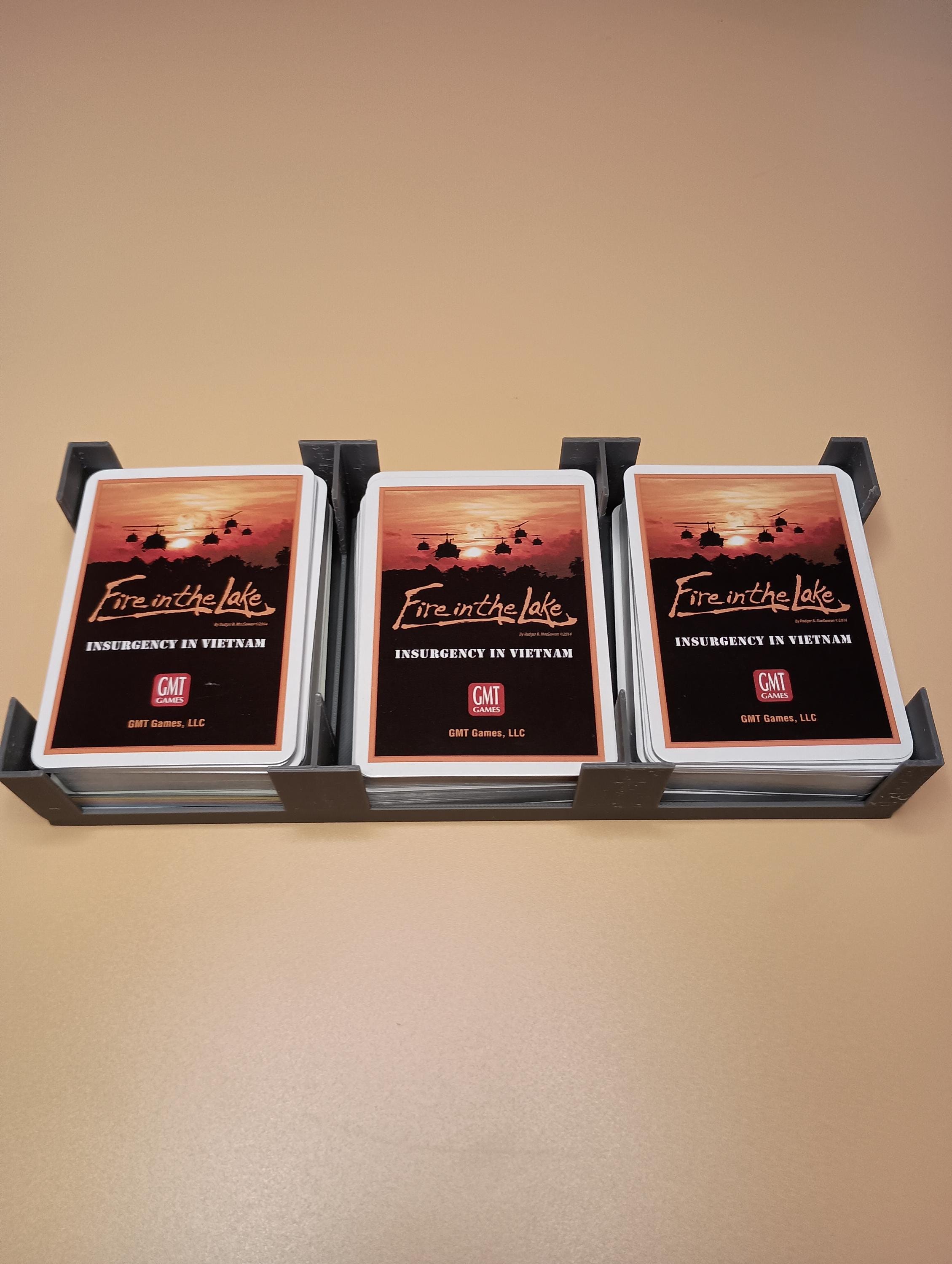 3 Card Deck Holder / Insert fits GMT Game Boxes and Standard Poker Cards