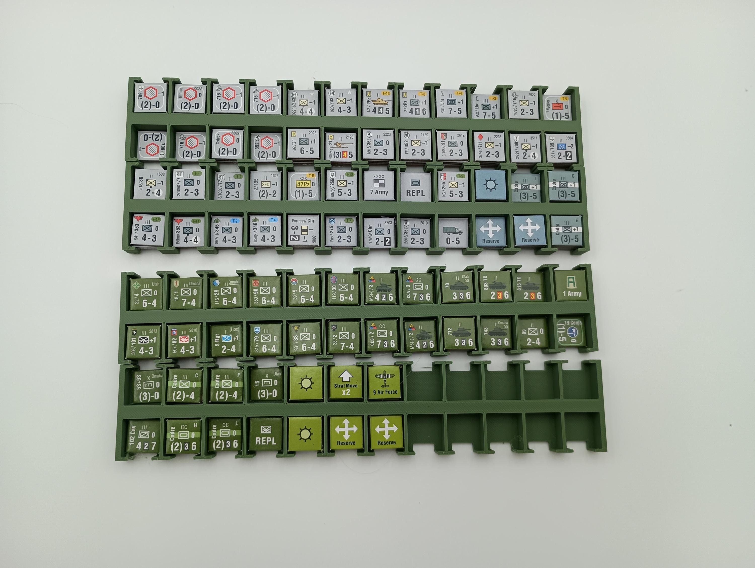 Normandy 44 Counter Organizer: Wargame Storage Insert for Mark Simonitch Games