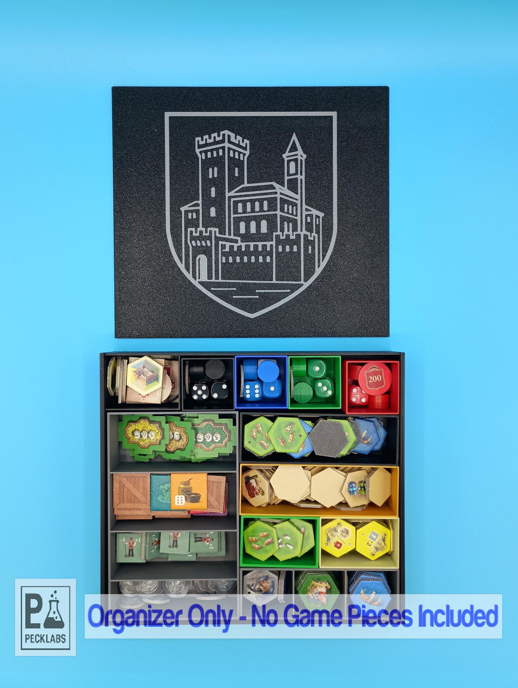 Castles of Burgundy 20th Anniversary: Storage Organizer/Insert with Sliding Lid and Removable Bins