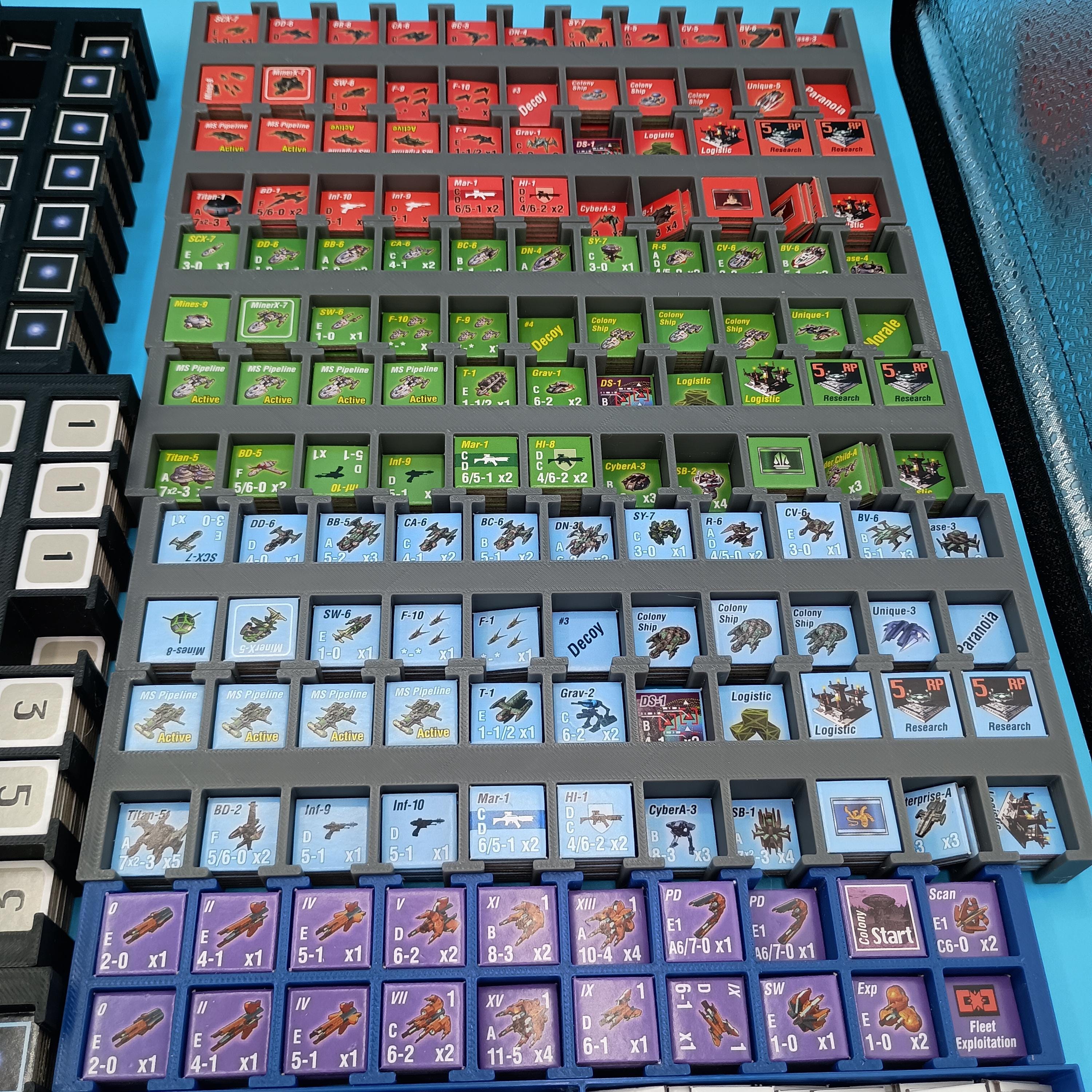 Space Empires 4X Organizer: All Expansions Compatible, Board Game Insert
