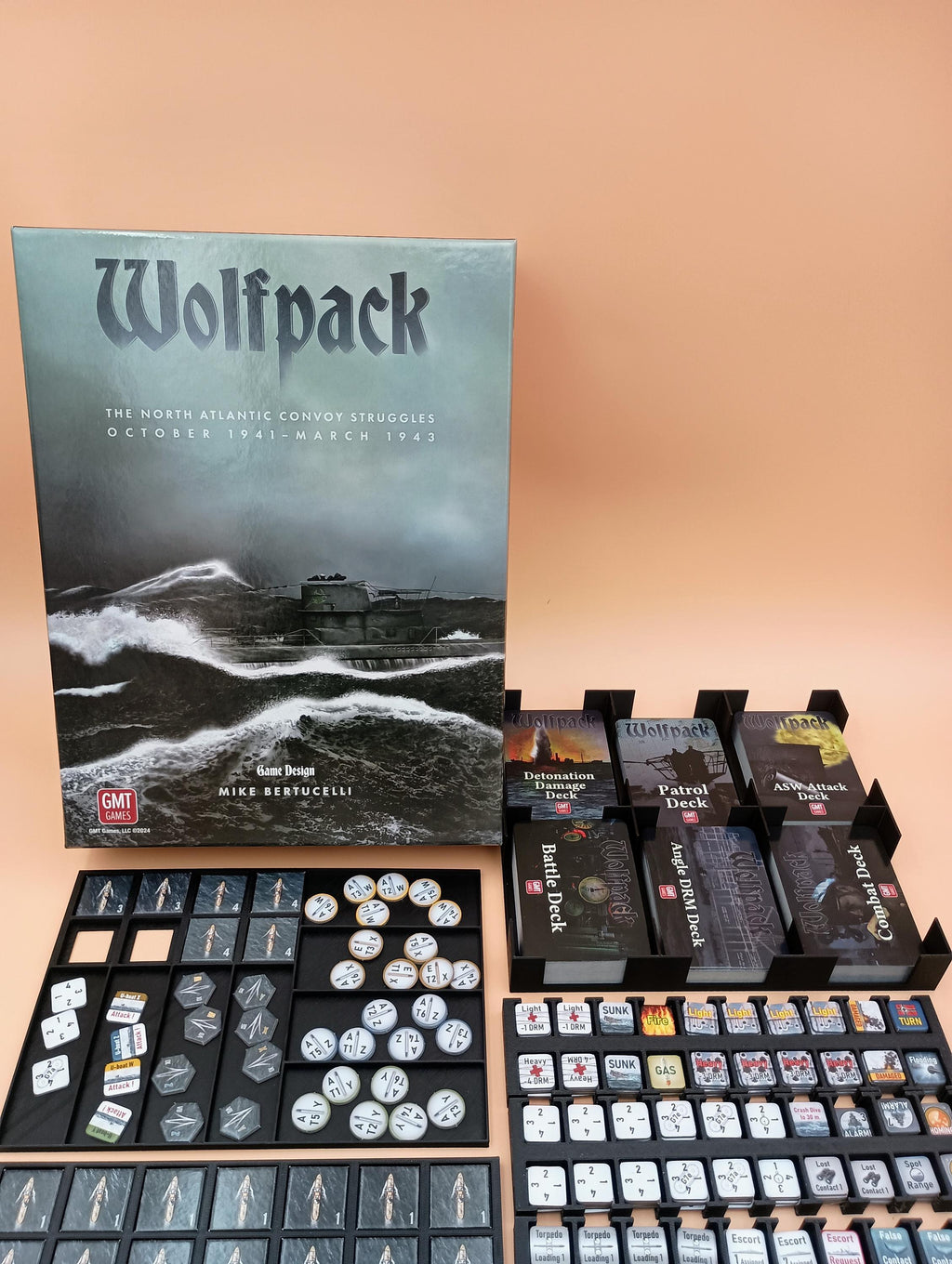 Wolfpack: North Atlantic Convoy Struggles Game Organizer and Insert
