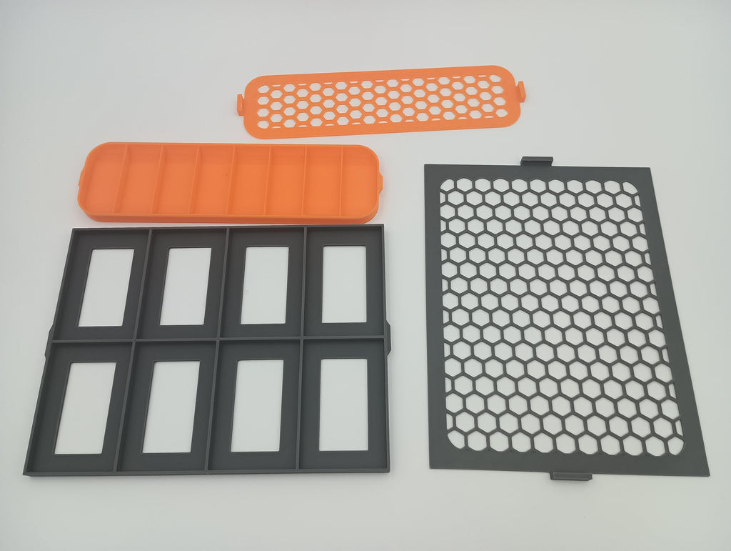 1830 Board Game Organizer and Insert with Snapping Lids for Hex Storage