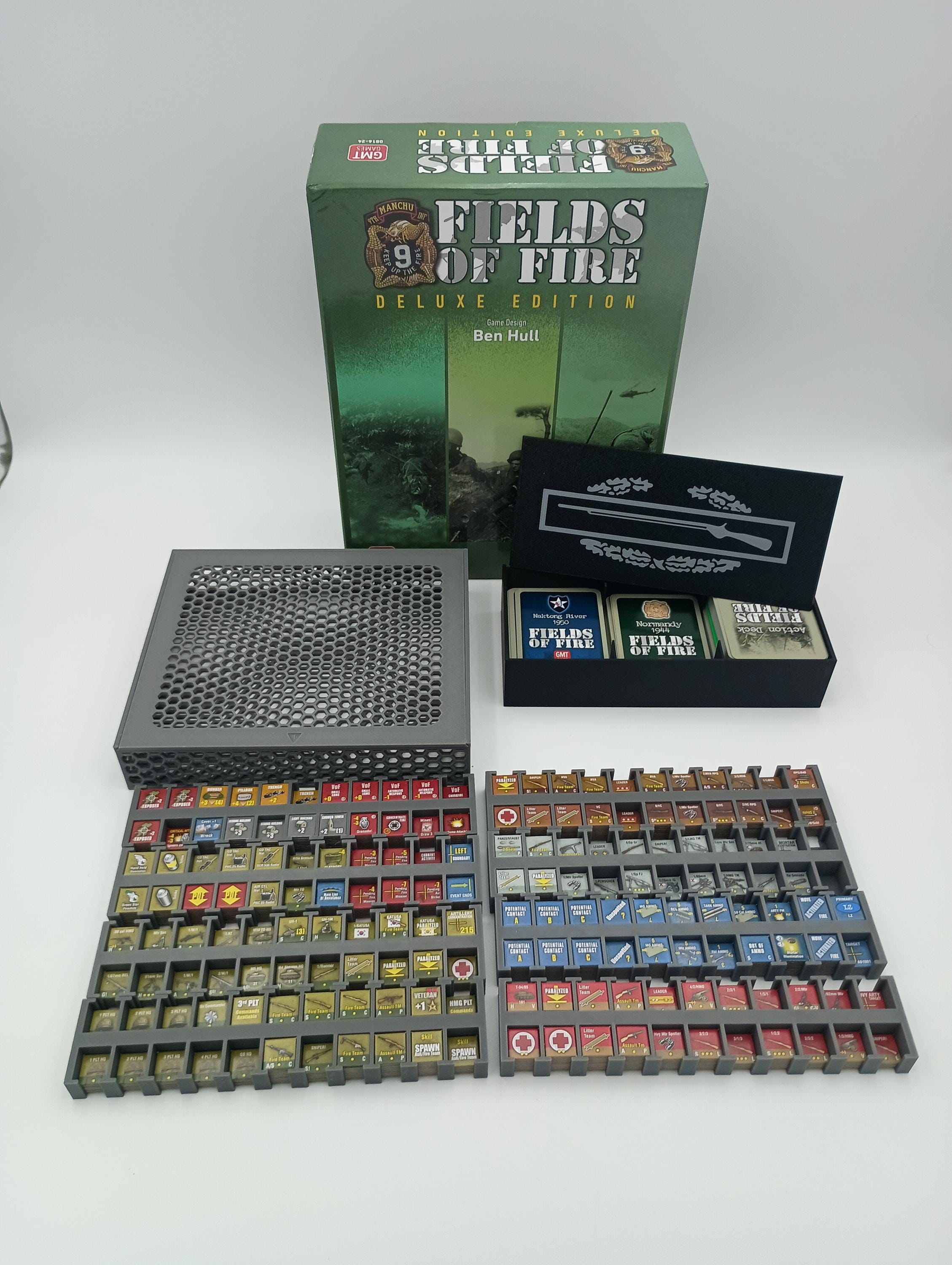Fields of Fire Deluxe: Board Game Insert & Organizer