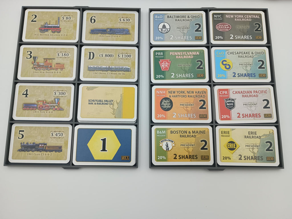 1830 Board Game Organizer and Insert with Snapping Lids for Hex Storage