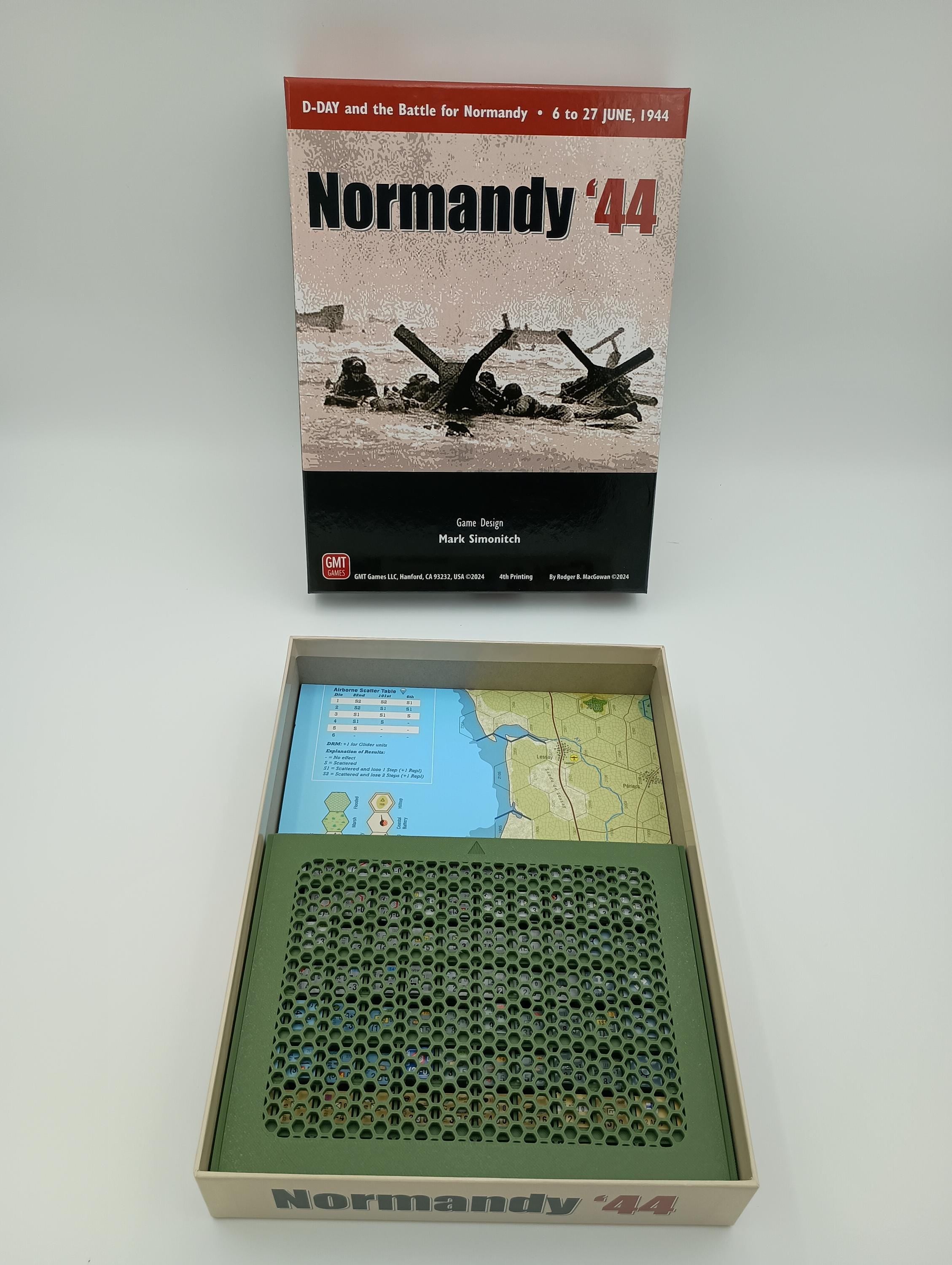 Normandy 44 Counter Organizer: Wargame Storage Insert for Mark Simonitch Games