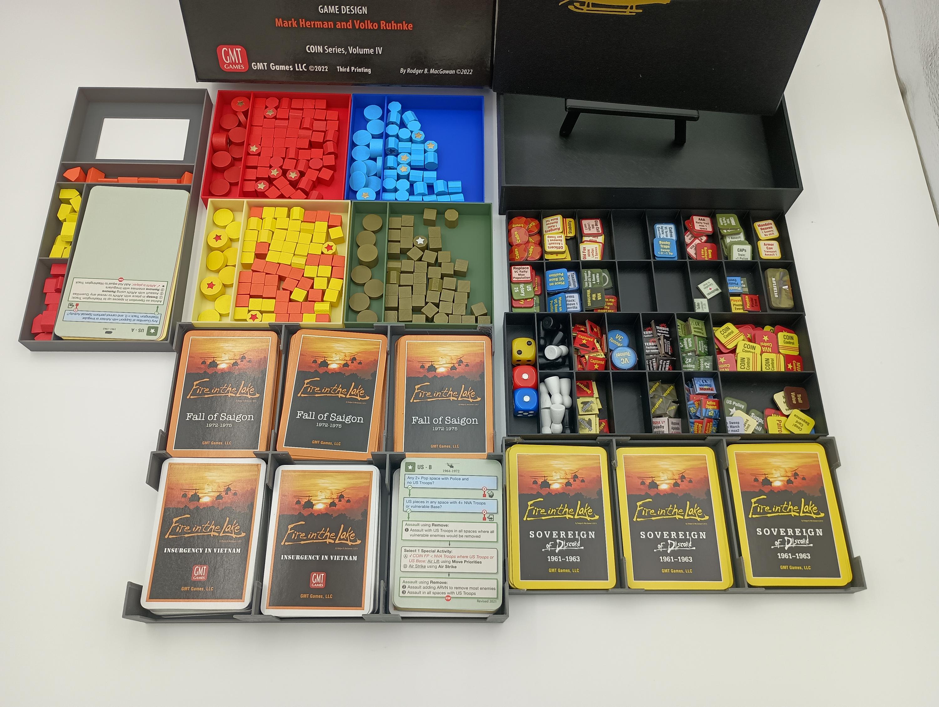 Fire in the Lake and All Expansions Game Insert/Organizer