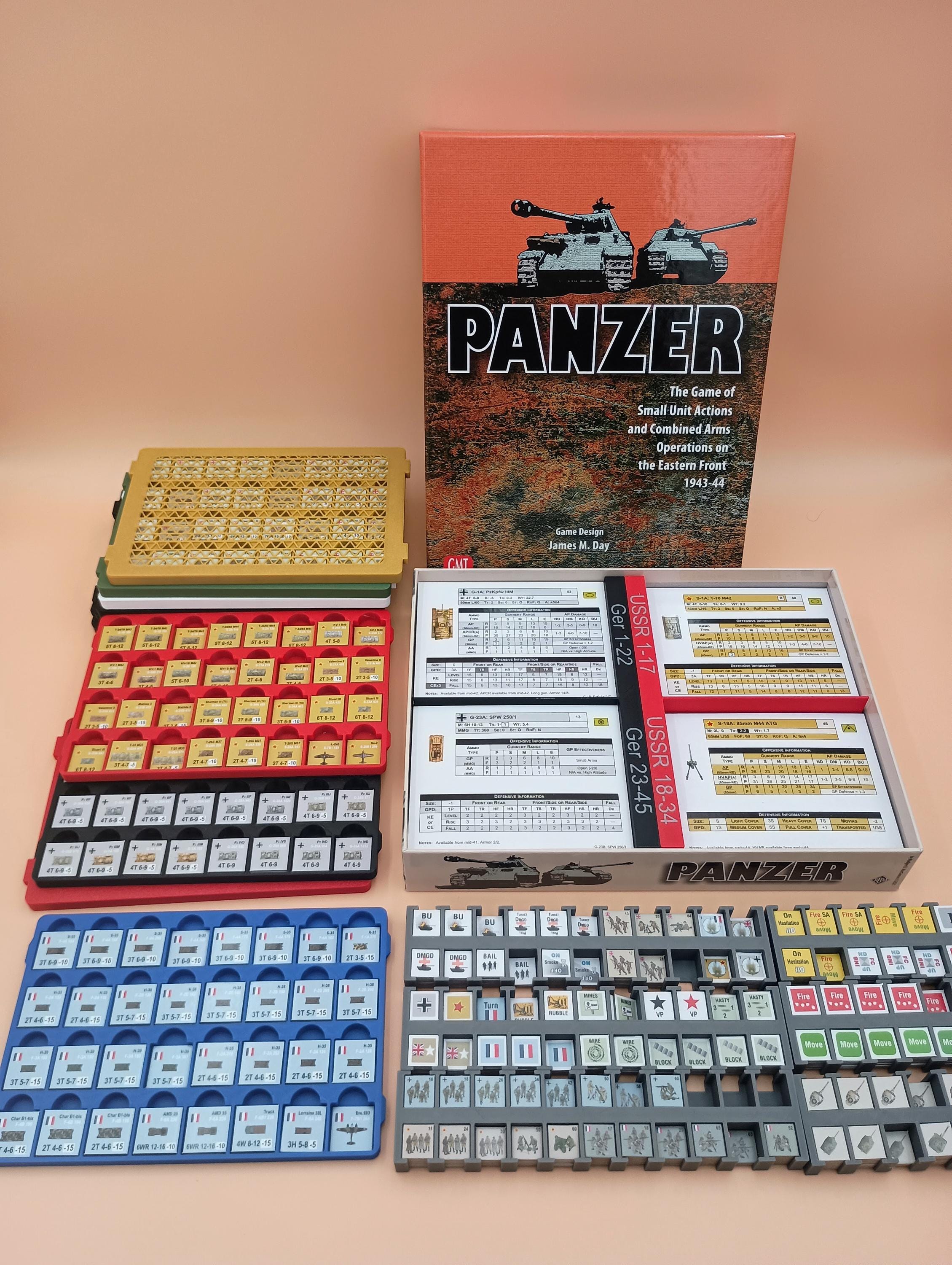 Panzer! All Expansions Compatible Board Game Organizer / Insert
