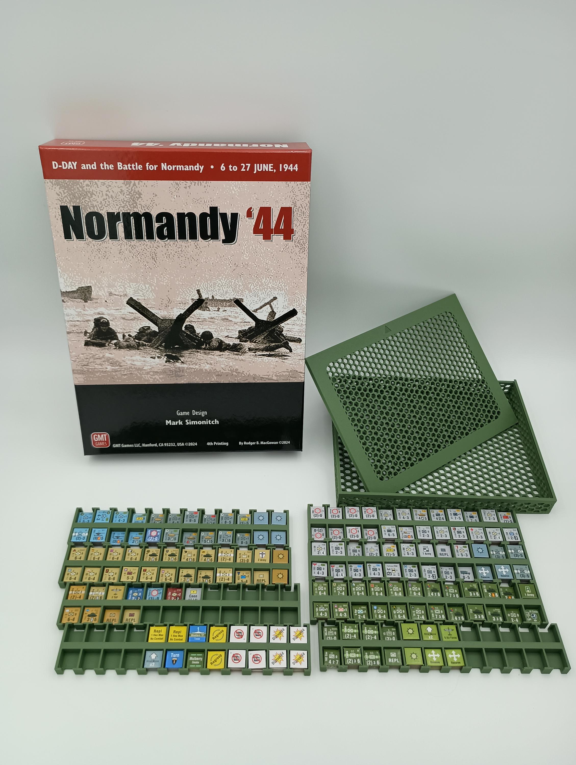 Normandy 44 Counter Organizer: Wargame Storage Insert for Mark Simonitch Games