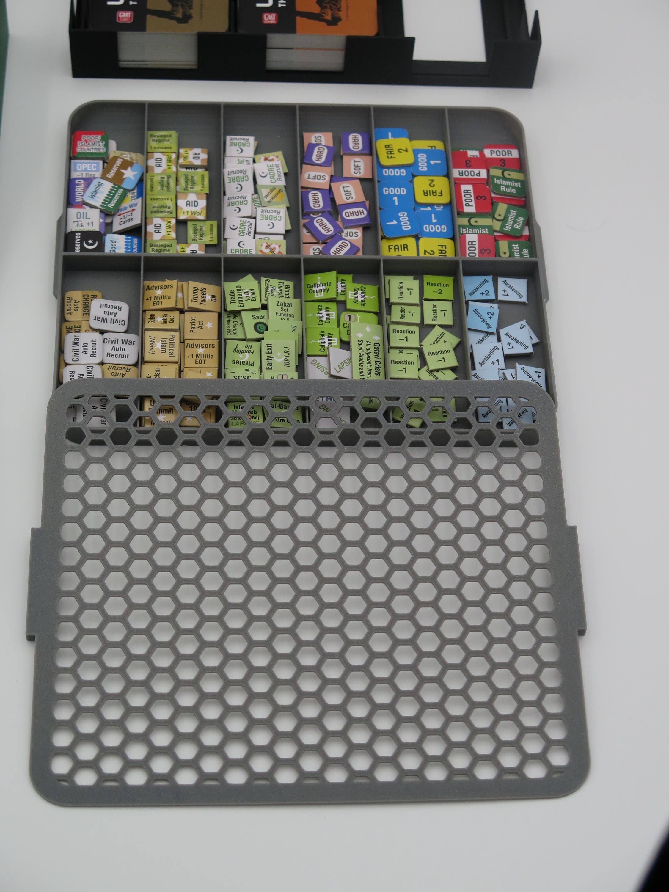 Labyrinth: The War on Terror Board Game Organizer & Insert. Compatible with all expansions.