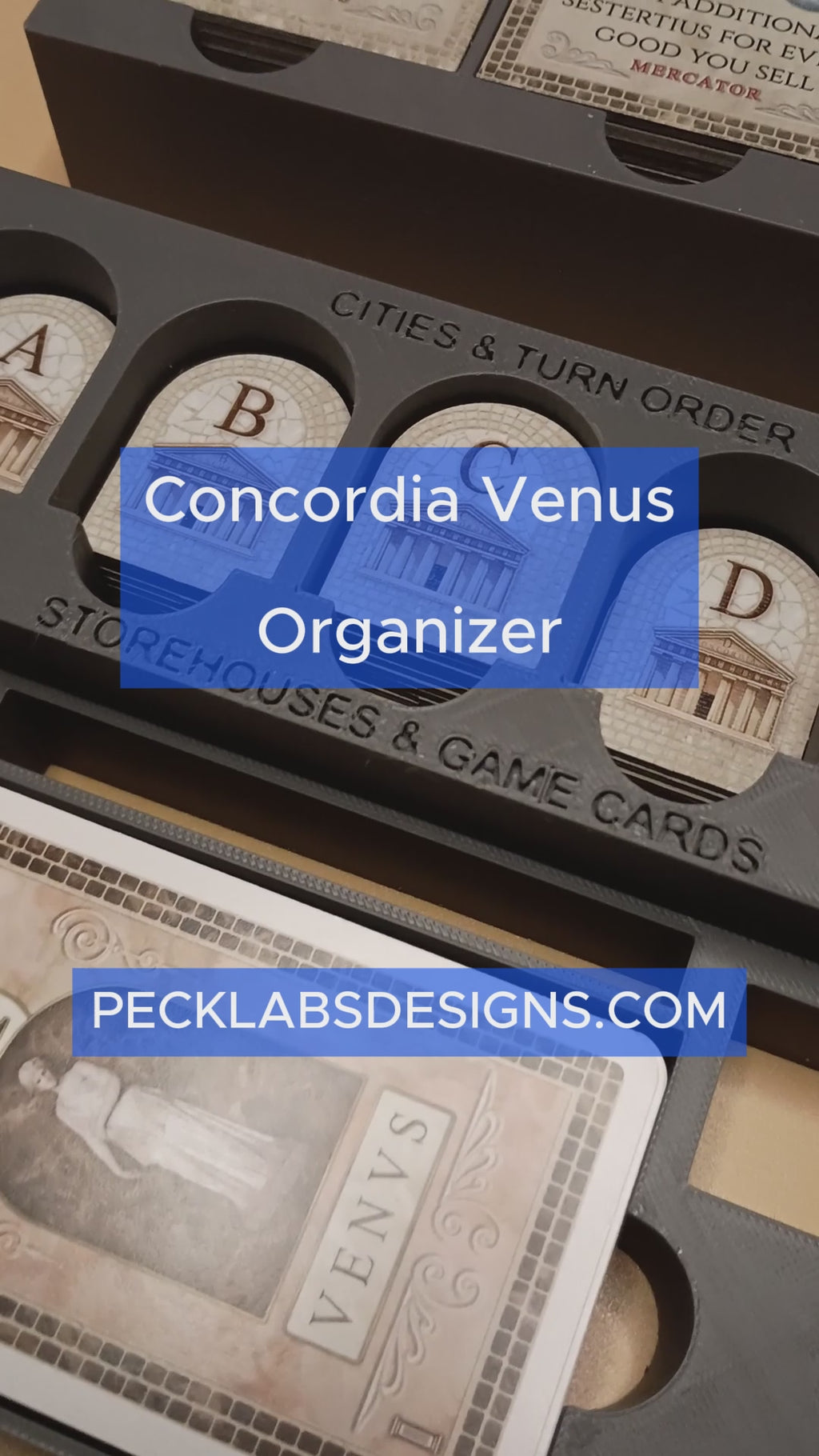 Concordia Venus Board Game Organizer for Salsa + Solitaria Expansions