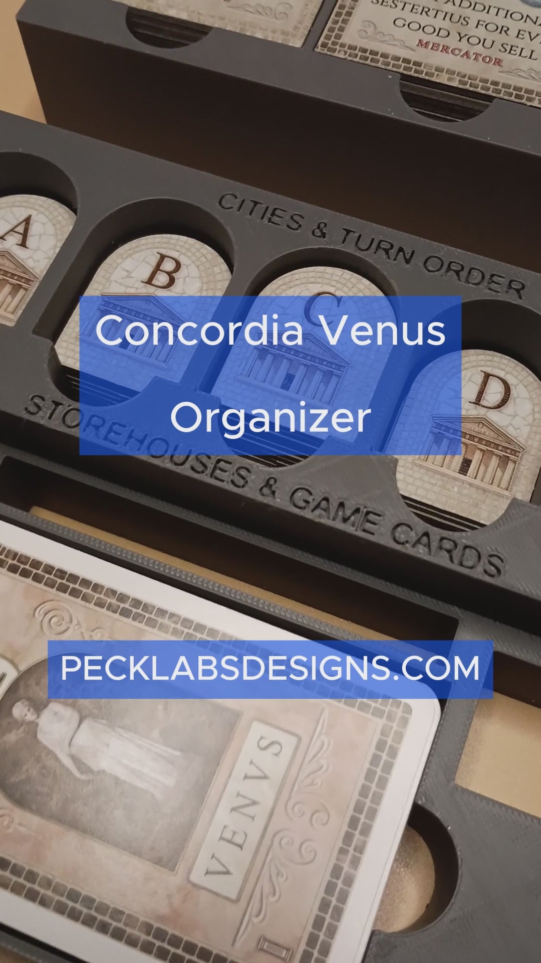 Concordia Venus Board Game Organizer for Salsa + Solitaria Expansions