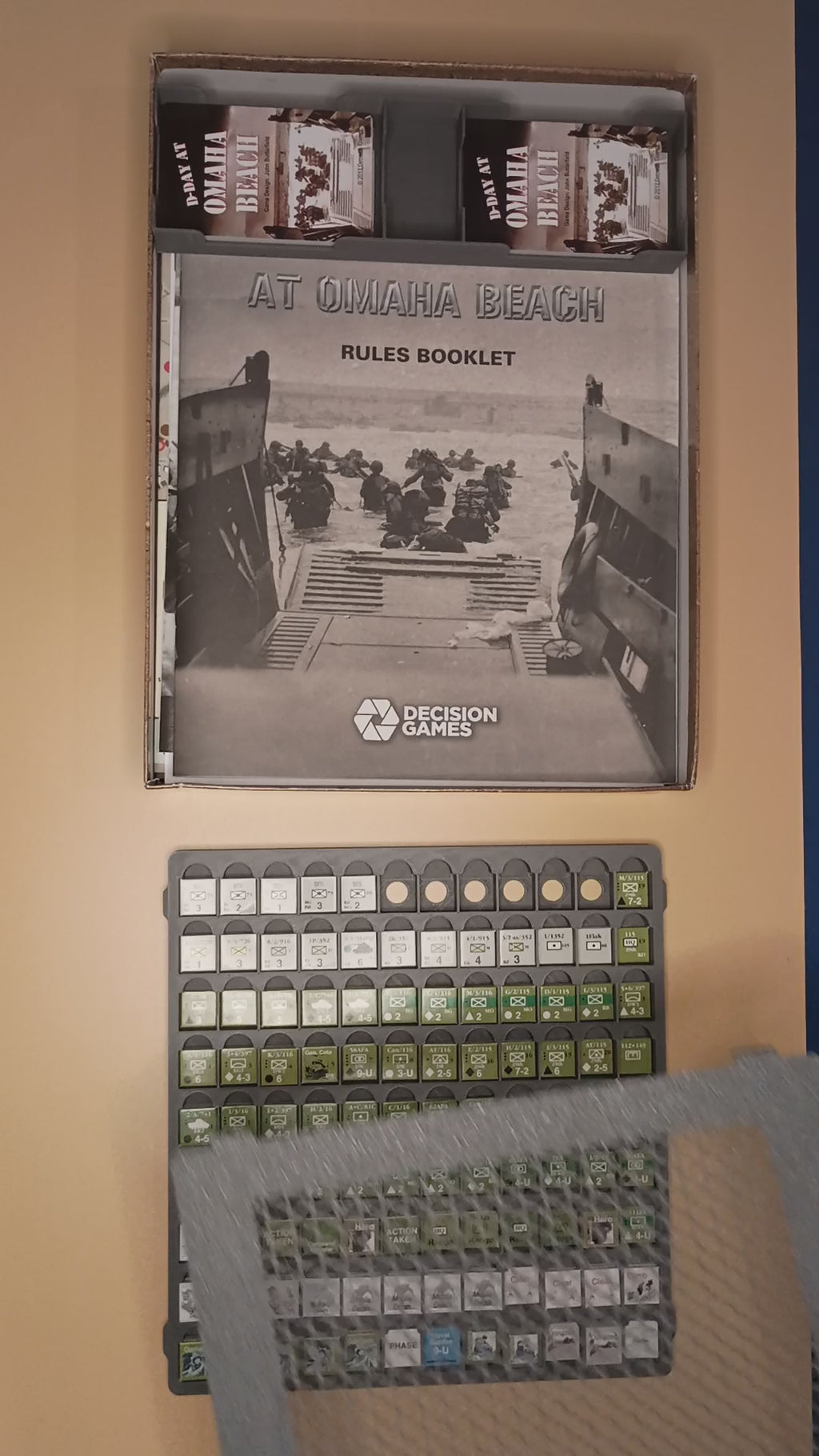D-Day at Omaha Beach Board Game Organizer And Counter Storage