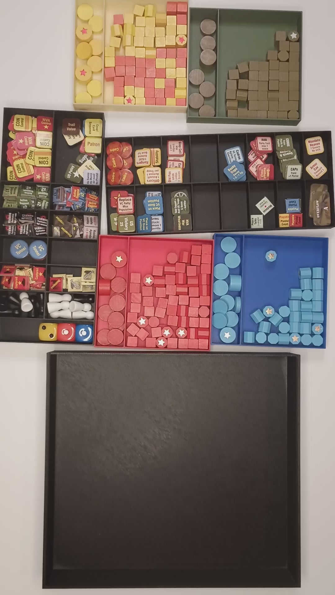 Fire in the Lake and All Expansions Game Insert/Organizer